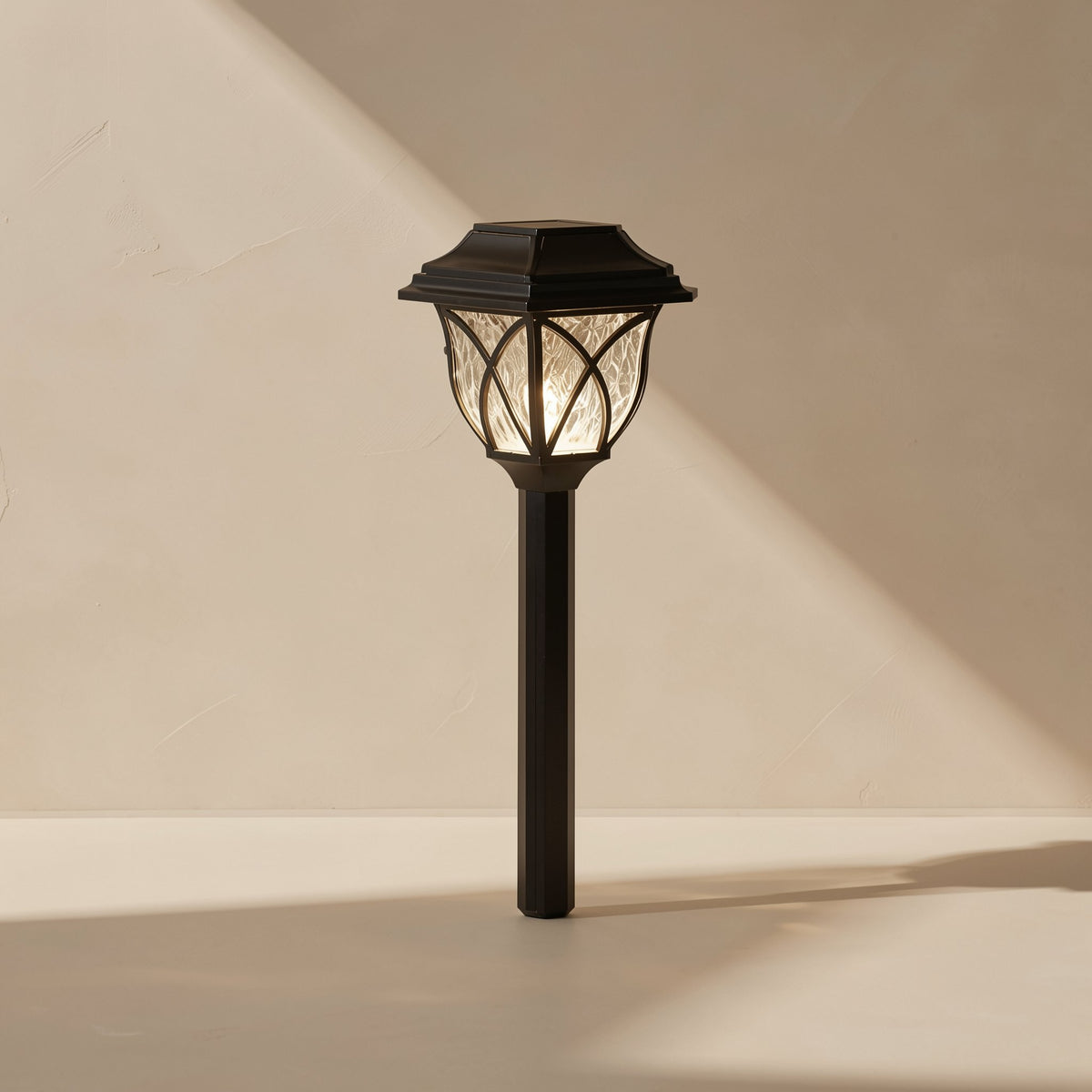 Solar lawn lamp with decorative outdoor lighting and IP44 protection rating - view 2