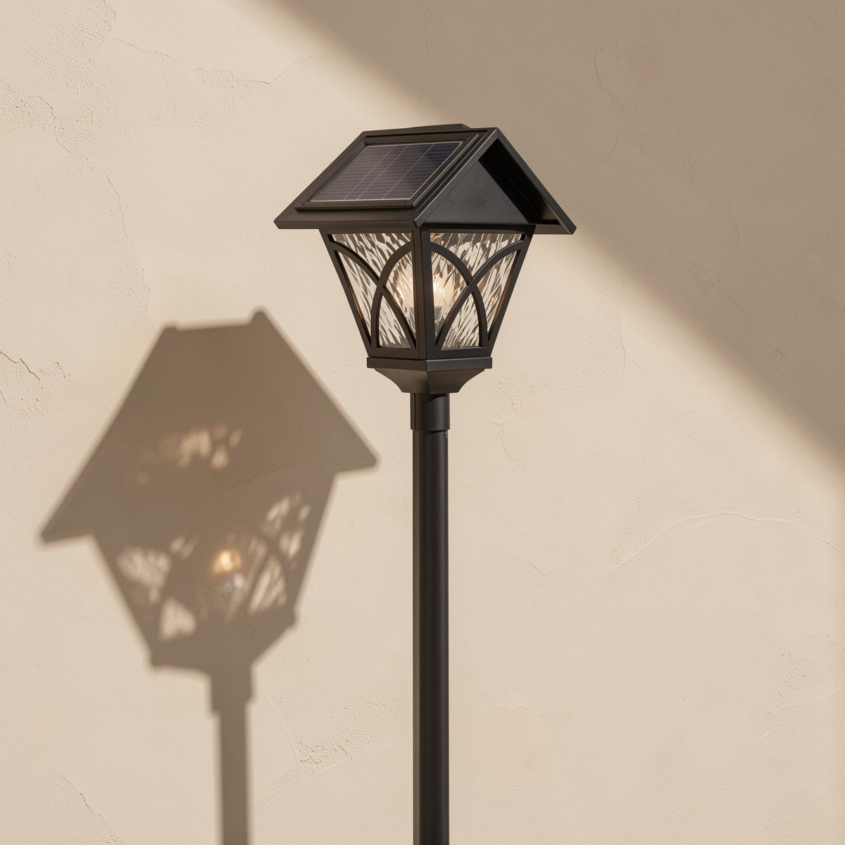 Solar lawn lamp with decorative outdoor lighting and IP44 protection rating - view 4
