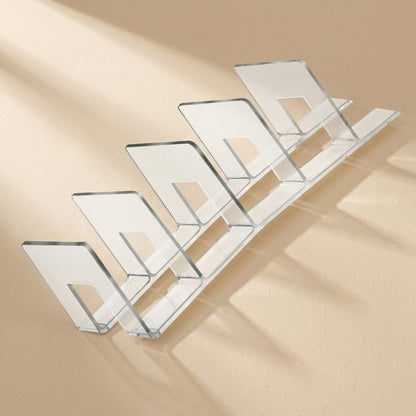 Plastic book stand with a fixed desktop form and four-column layout - view 4