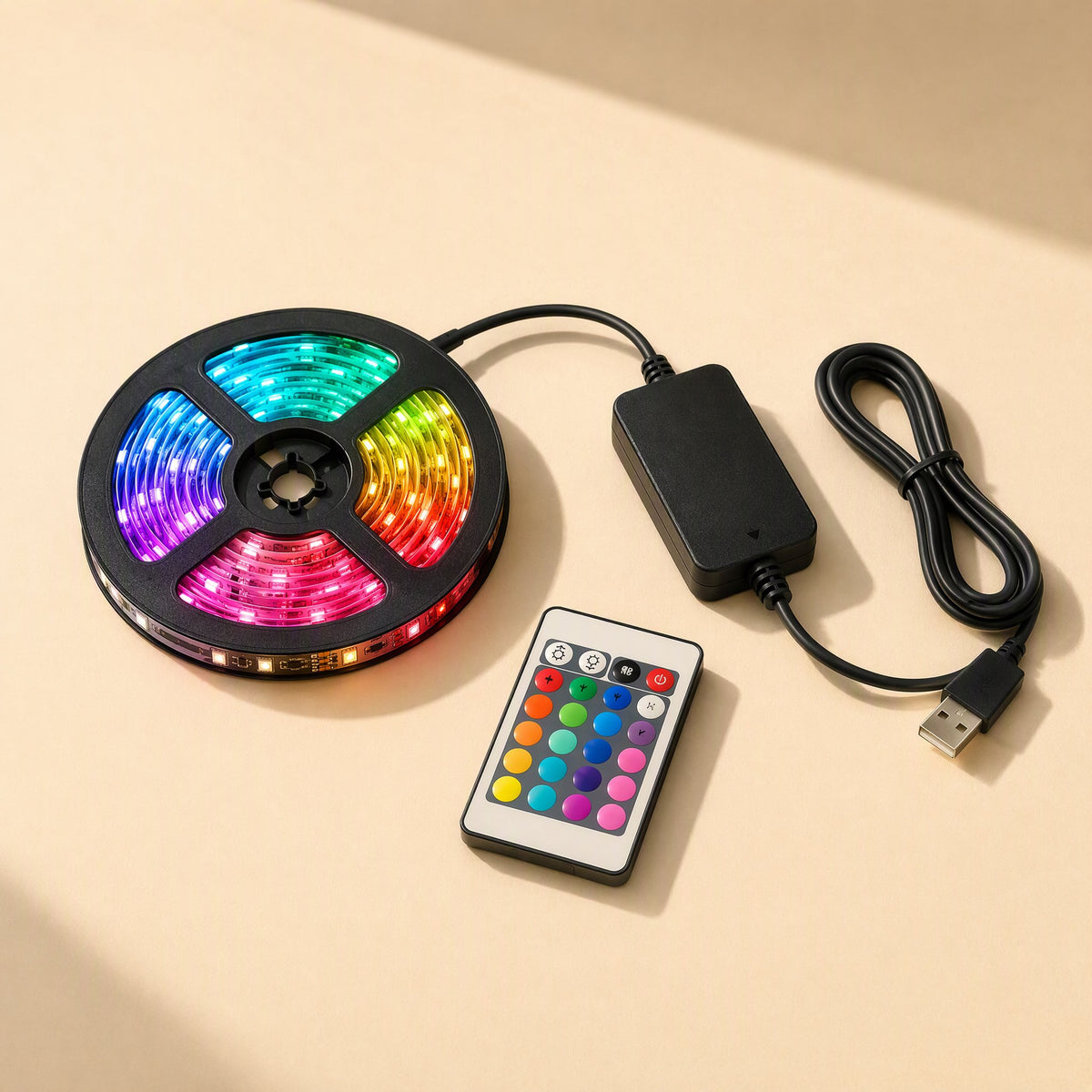 RGB LED strip light for TV backgrounds with 3535 lamp beads - view 3