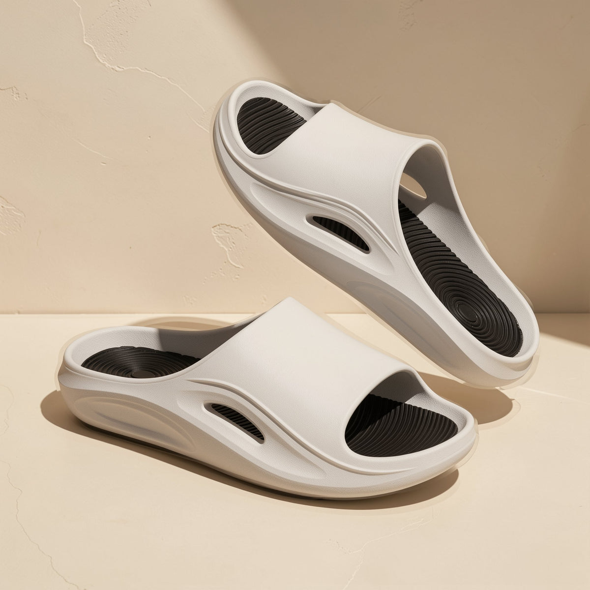 Men's minimalist PVC slippers with PVC uppers and soles - view 2