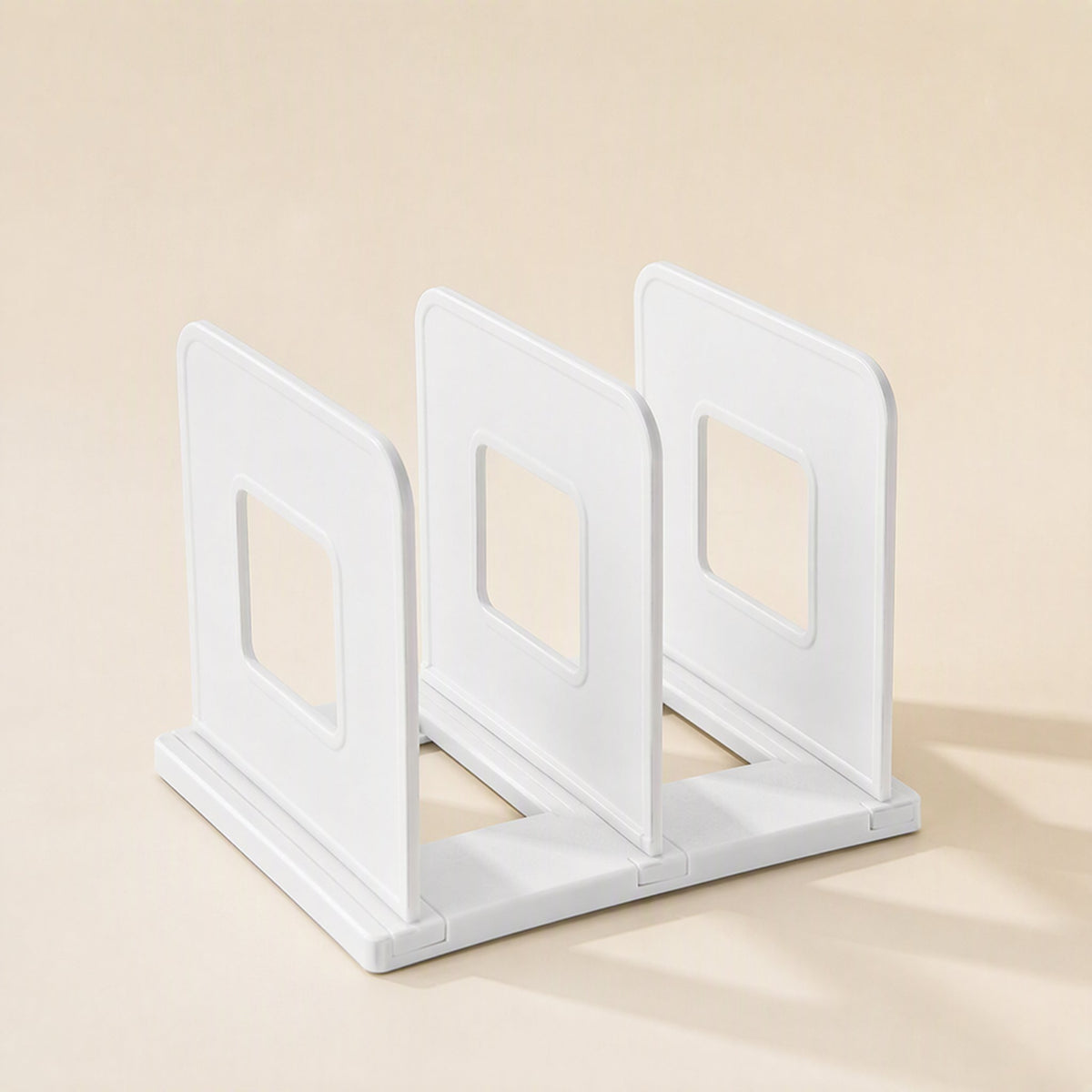 Foldable HIPS desktop bookshelf rack with partition baffle - view 2
