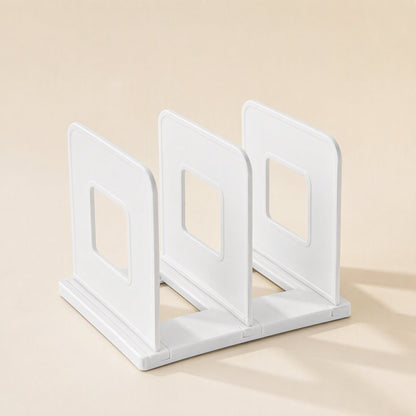 Foldable HIPS desktop bookshelf rack with partition baffle - view 2