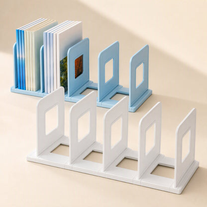 Foldable HIPS desktop bookshelf rack with partition baffle - view 3