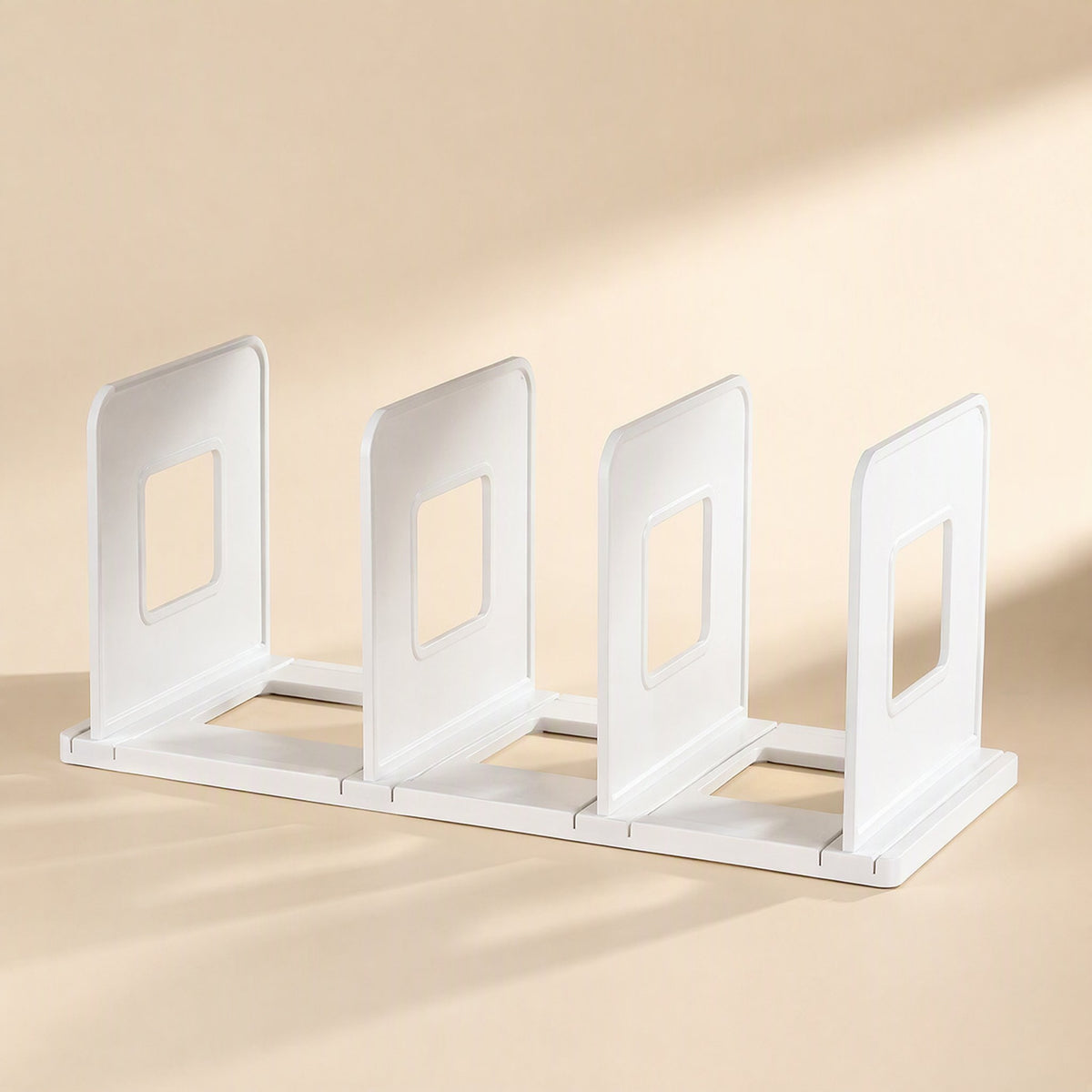Foldable HIPS desktop bookshelf rack with partition baffle - view 4