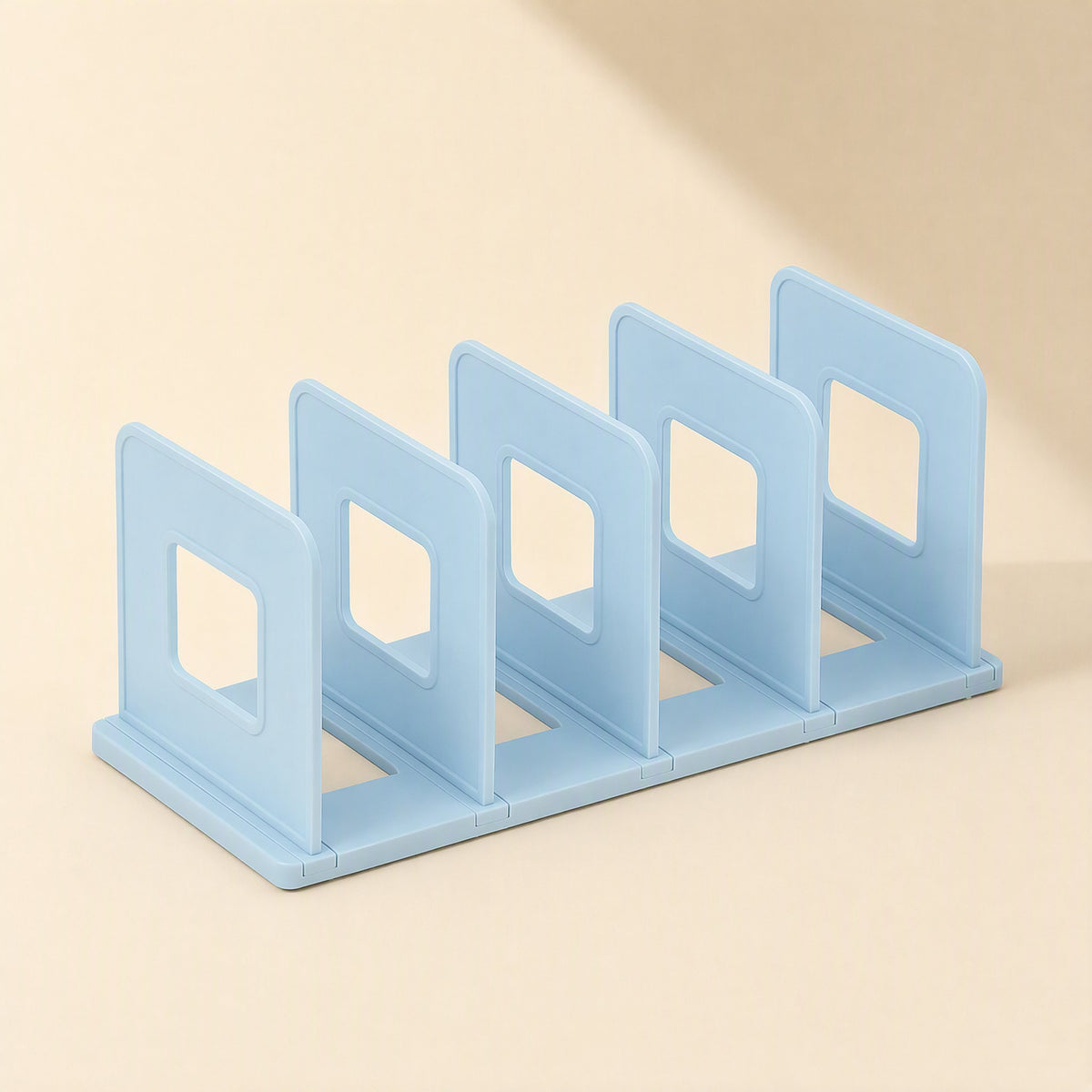 Foldable HIPS desktop bookshelf rack with partition baffle - view 5