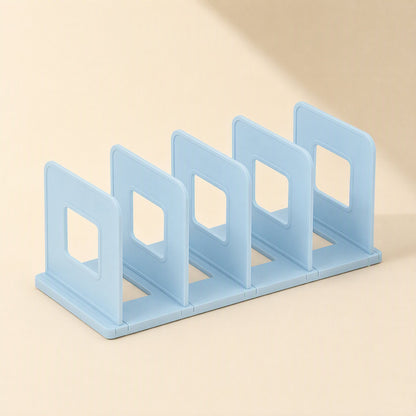 Foldable HIPS desktop bookshelf rack with partition baffle - view 5