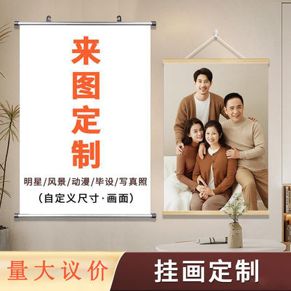 Living room high sense decorative painting secondary poster star photo game cartoon animation direct cross-border scroll painting - image 4
