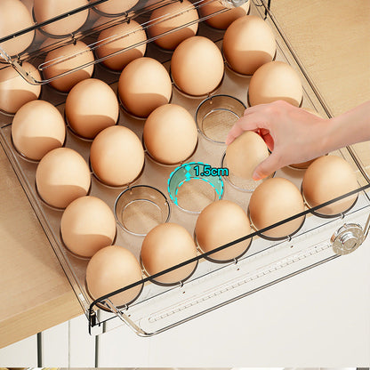 Double-Layer Egg Storage Box New Model Kitchen Refrigerator Preservation Box Large Pet Transparent Egg Tray Drawer-Style Egg Box - image 3