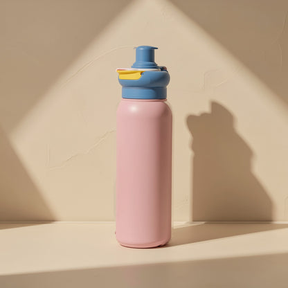 Haozhan water bottle with 316 stainless steel inner tank, 304 stainless steel shell, straw, and carrying rope - view 2