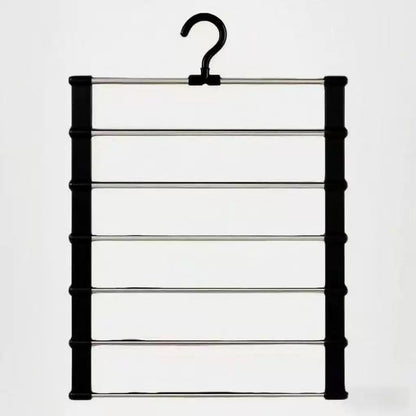 Stainless Steel Multi-Layer Ladder Pants Rack Five-Layer Folding Pants Rack Household Multi-Functional Stainless Steel Storage Pants Rack Clothes Hanger - image 3