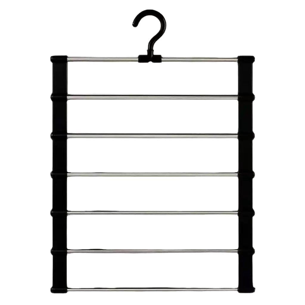 Stainless Steel Multi-Layer Ladder Pants Rack Five-Layer Folding Pants Rack Household Multi-Functional Stainless Steel Storage Pants Rack Clothes Hanger - image 5