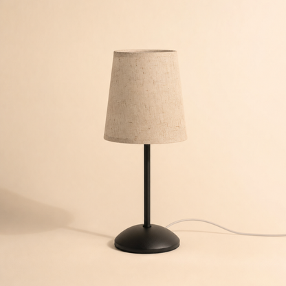 Wisp linen table lamp on warm cream backdrop