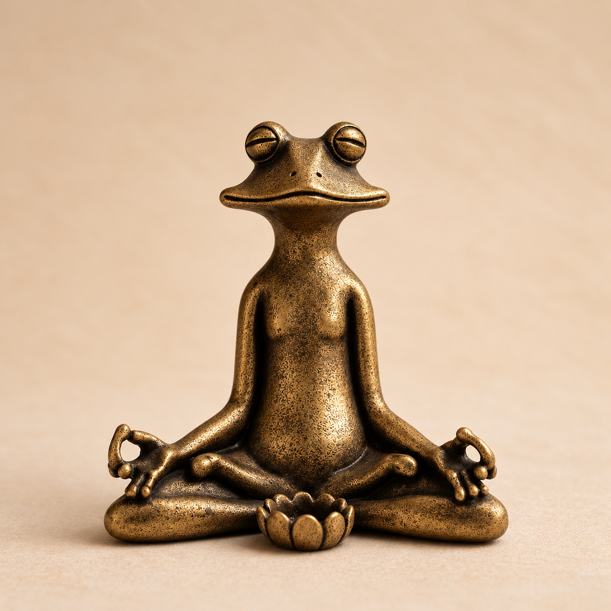 Bask™ Brass Frog
