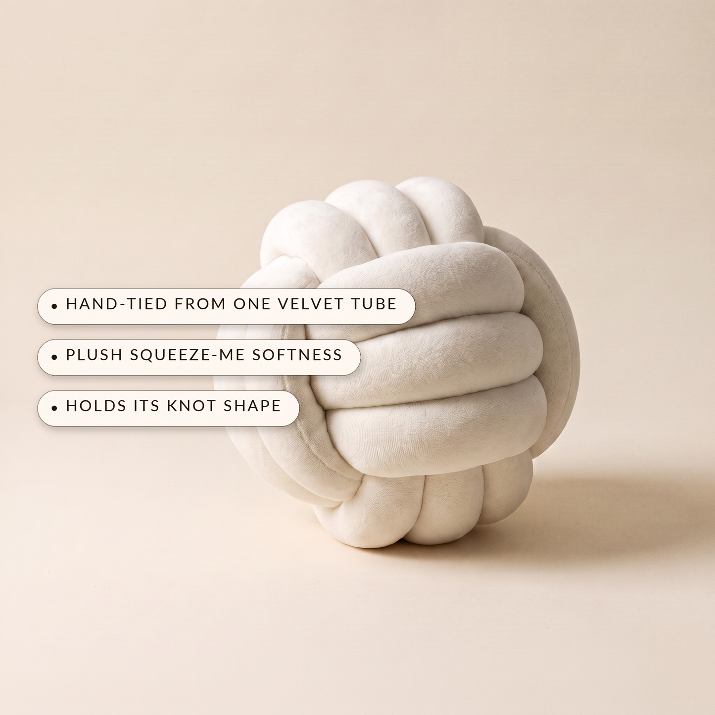 Twine™ Velvet Knot Ball Pillow
