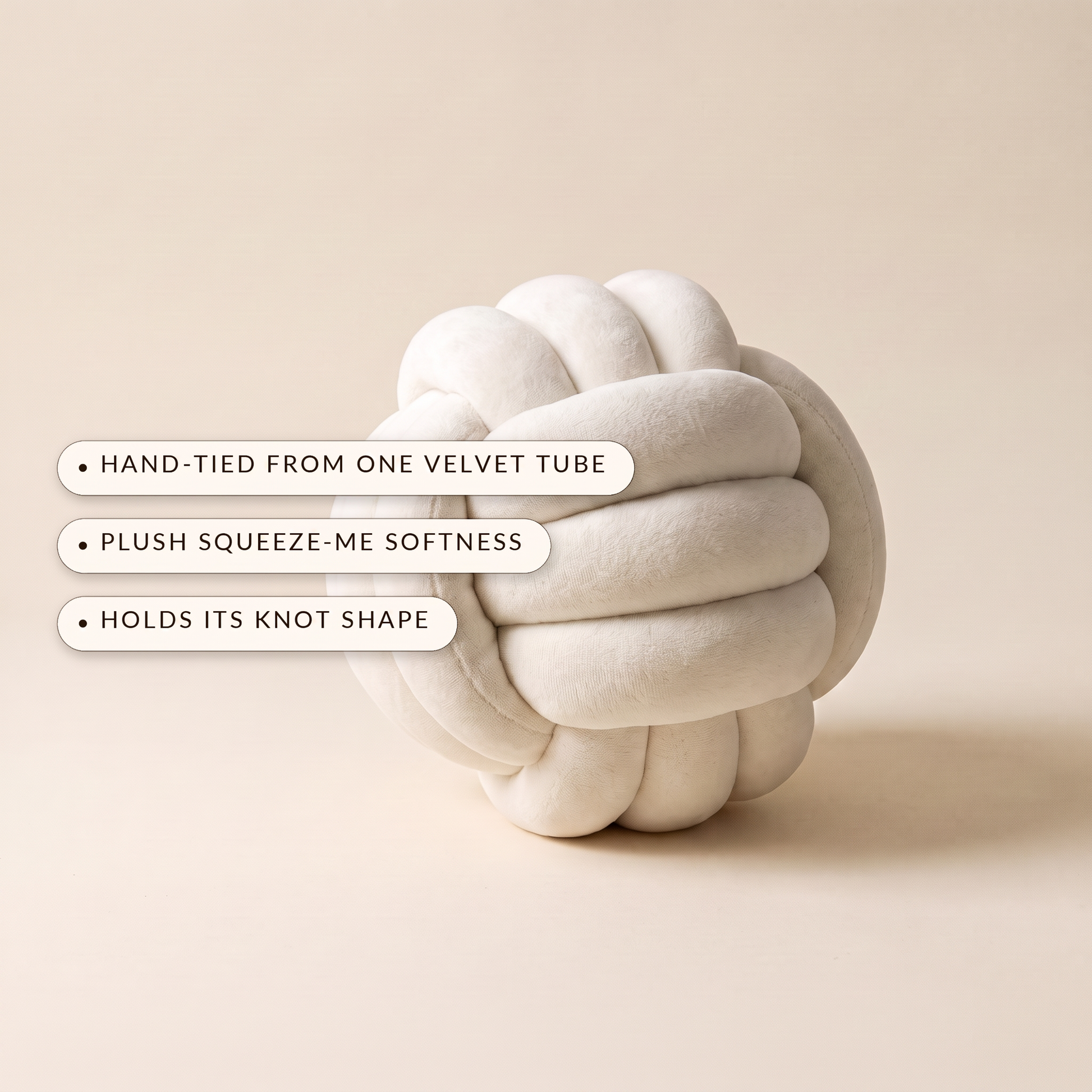 Twine™ Velvet Knot Ball Pillow
