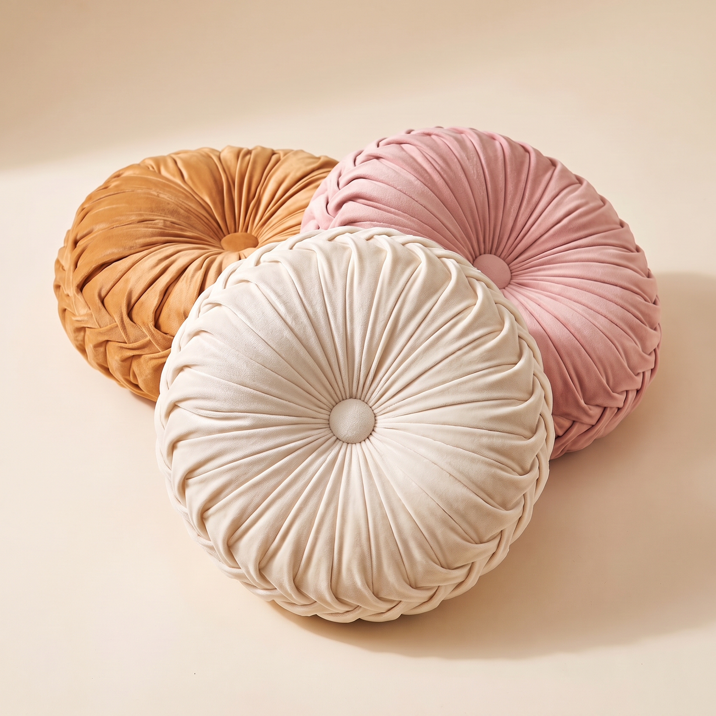 Peony™ Soft Velvet Round Cushion