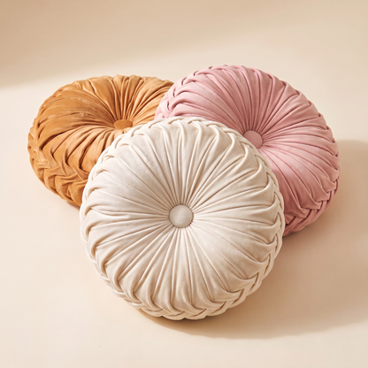 Peony™ Soft Velvet Round Cushion