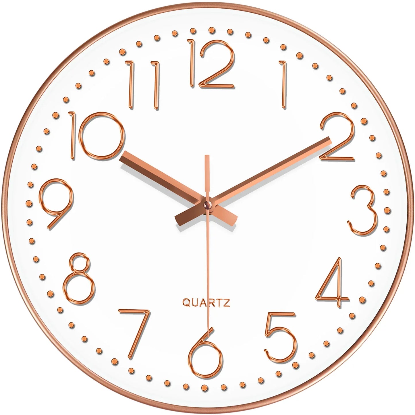 Hush Clock colourway White and Rose Gold