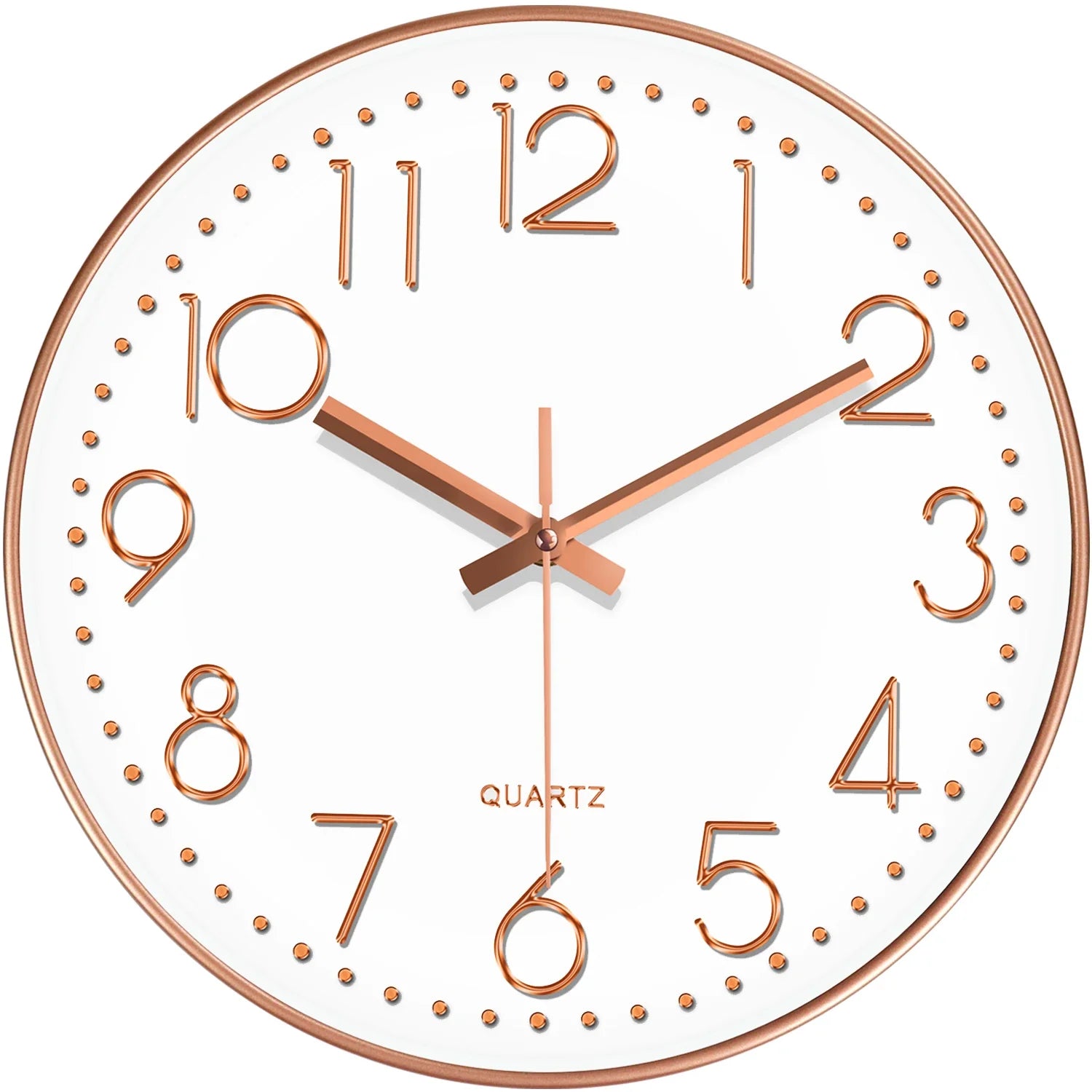 Hush Clock colourway White and Rose Gold