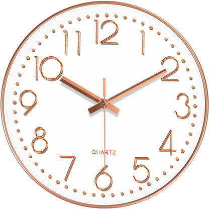 Hush Clock colourway White and Rose Gold