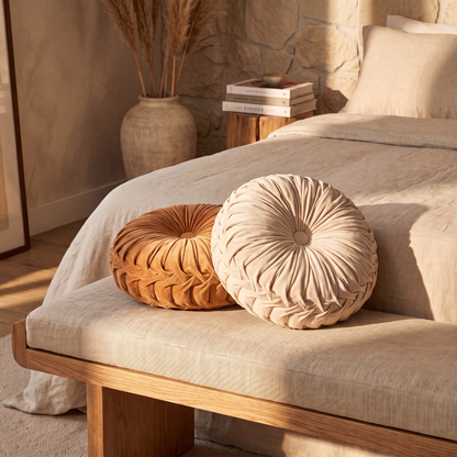 Peony™ Soft Velvet Round Cushion