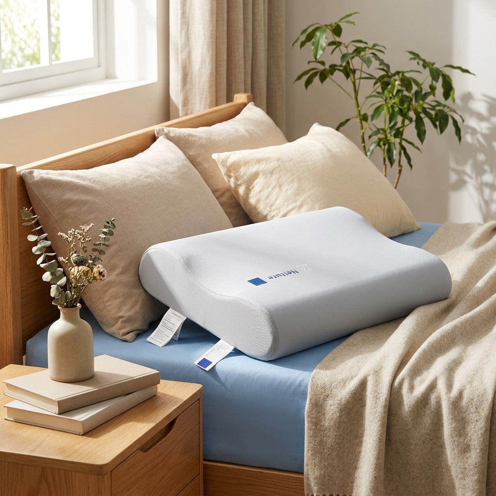 Densefoam™ 50D Memory Foam Pillow in a calm home setting