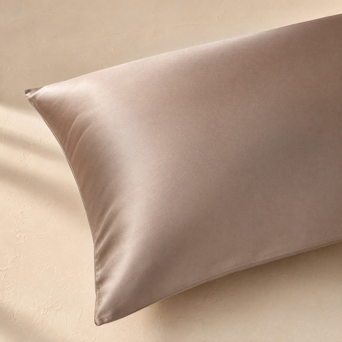 Sheenslip™ Polyester Satin Pillowcase, material and detail close-up