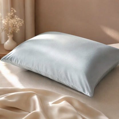 Sheenslip™ Polyester Satin Pillowcase, styled close view