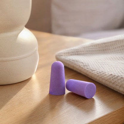 Foamhush™ PU Foam Soundproof Earplugs, styled close view