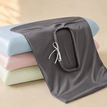 Silkfrost™ Ice Silk Cooling Pillowcase Set of Two, material and detail close-up