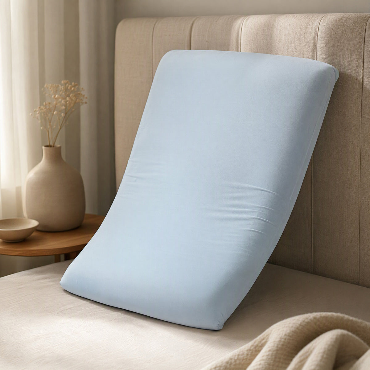 Icesheen™ Nylon Ice Silk Pillowcase, styled close view