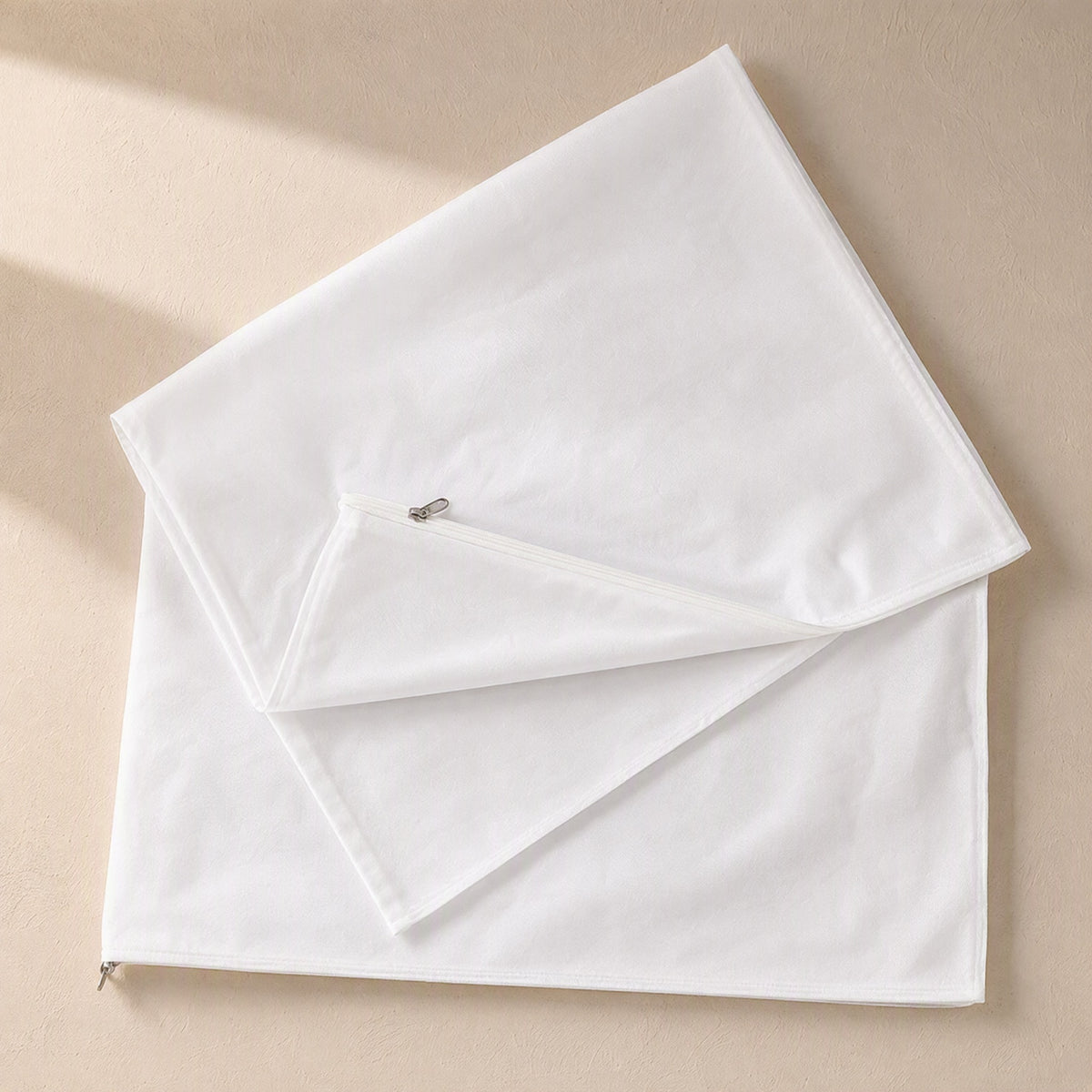 Softtuck™ Cotton Adult Pillow Inner Cover, material and detail close-up