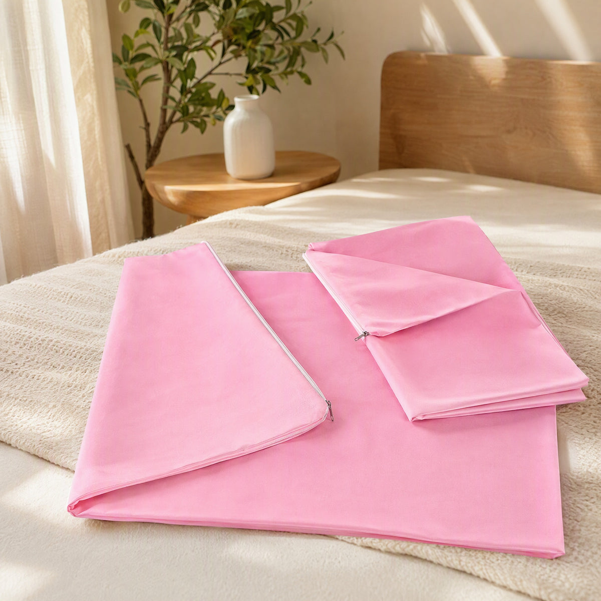 Softtuck™ Cotton Adult Pillow Inner Cover in a calm home setting