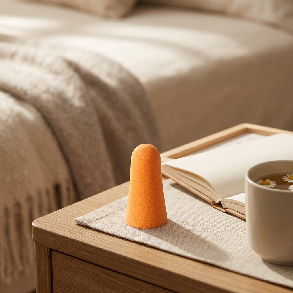 Foamseal™ PU Foam Sound Insulation Earplugs, styled close view