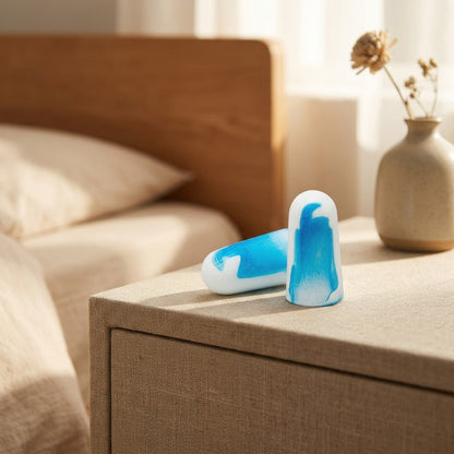 Mufflefit™ PU Noise-Reducing Earplugs, styled close view
