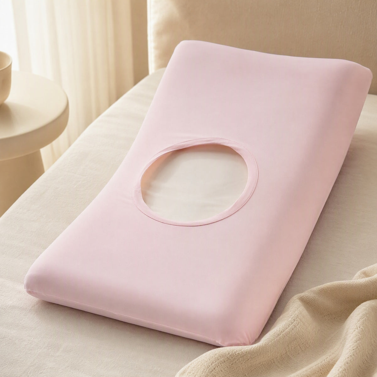 Frostweft™ Cooling Ice-Skin Pillow Cover, styled close view