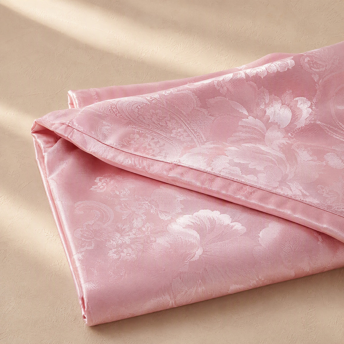 Frostloom™ Jacquard Ice Silk Pillowcase, material and detail close-up