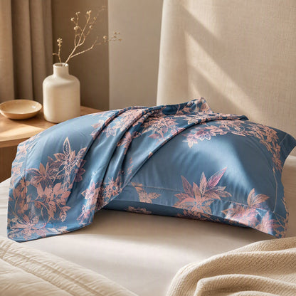 Frostloom™ Jacquard Ice Silk Pillowcase, styled close view