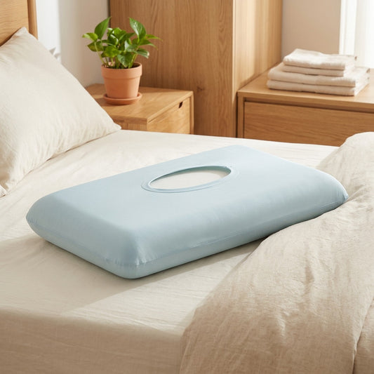 Frostslip™ Cooling Ice Silk Pillowcase in a calm home setting
