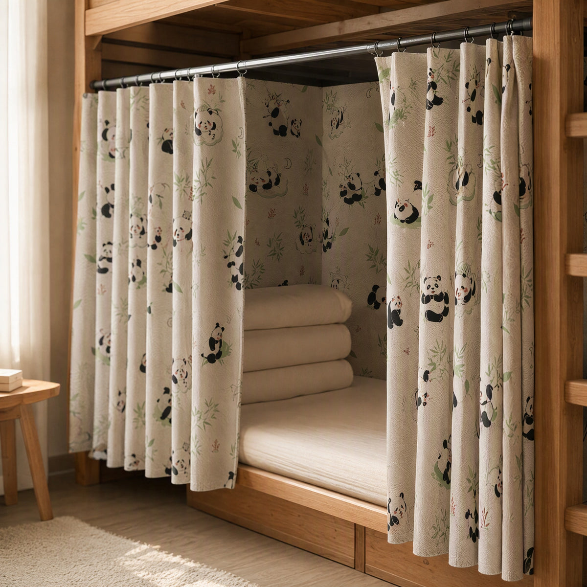 Nightbunk™ Non-Woven Blackout Bunk Bed Curtain, styled close view