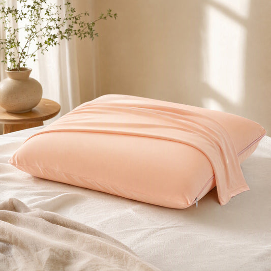 Zipfrost™ Nylon Zipper Cooling Pillowcase in a calm home setting
