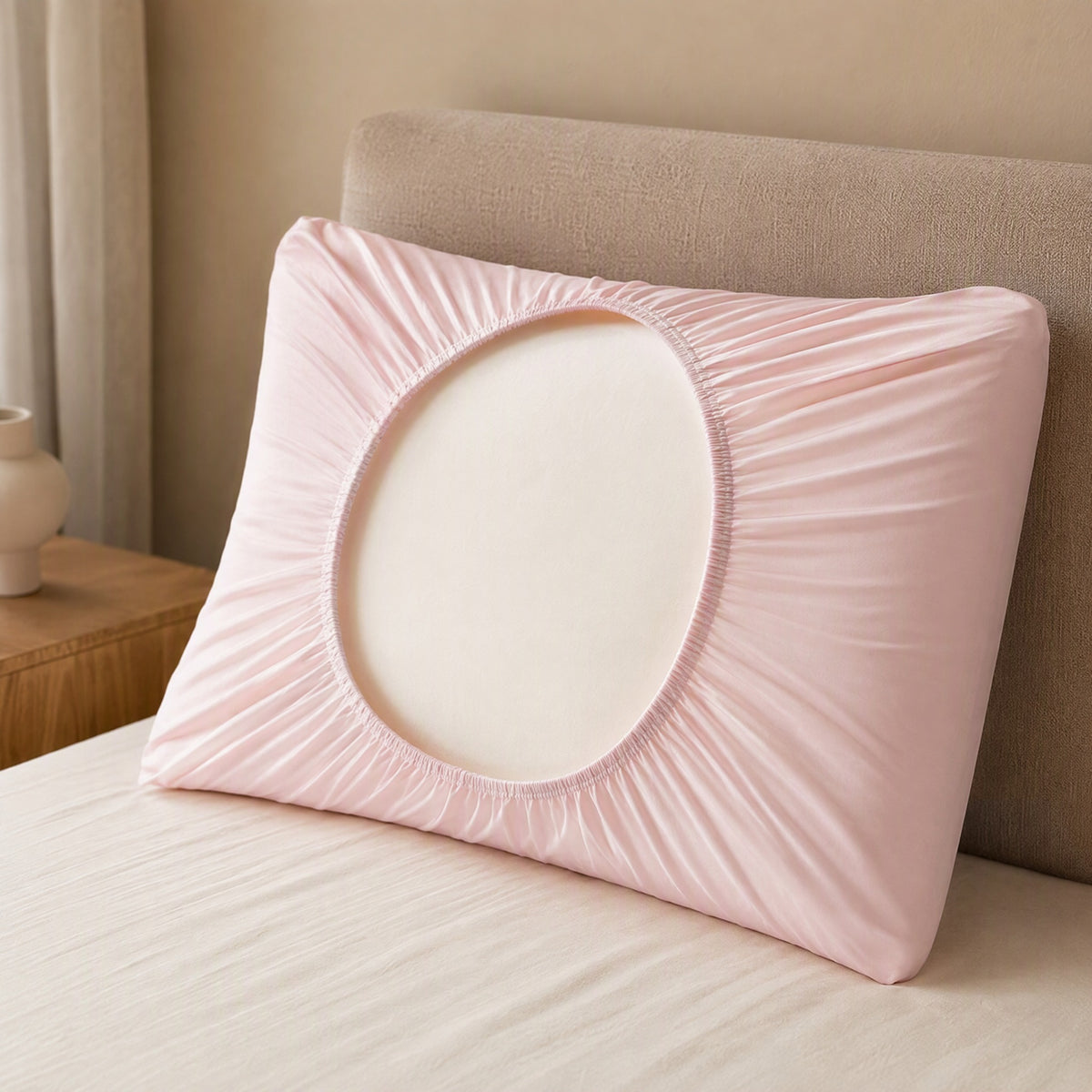 Silkdrift™ Ice Silk Pillowcase, styled close view
