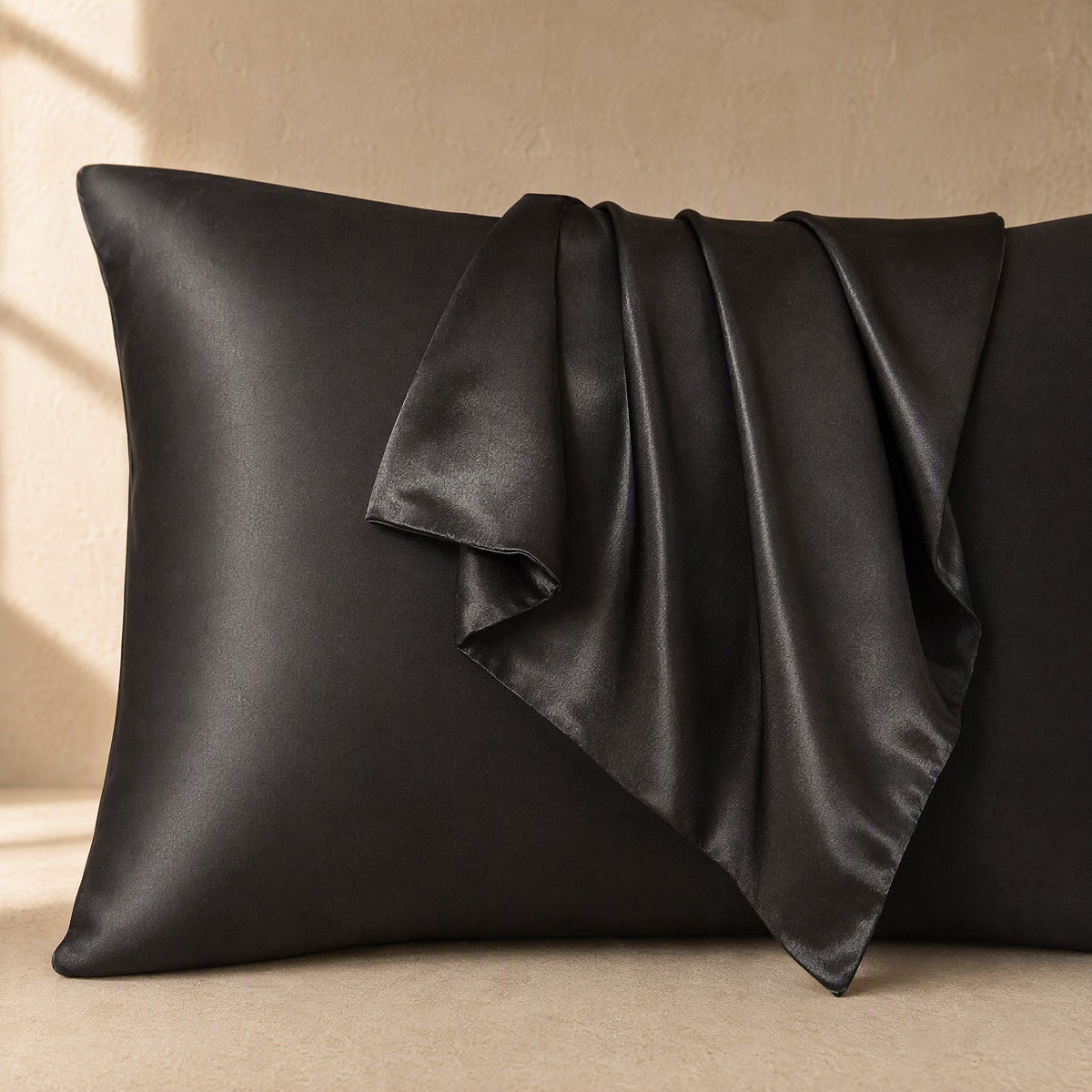 Twillhush™ Satin Pillowcase, Polyester Twill, material and detail close-up