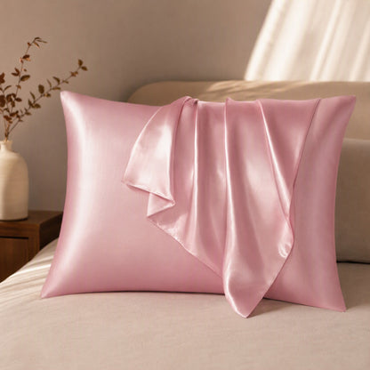 Twillhush™ Satin Pillowcase, Polyester Twill, styled close view