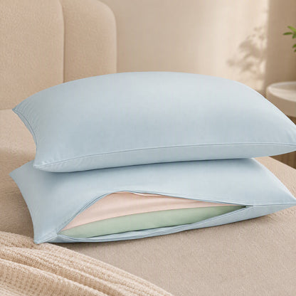 Icepair™ Ice Silk Pillowcases Pair Set, styled close view