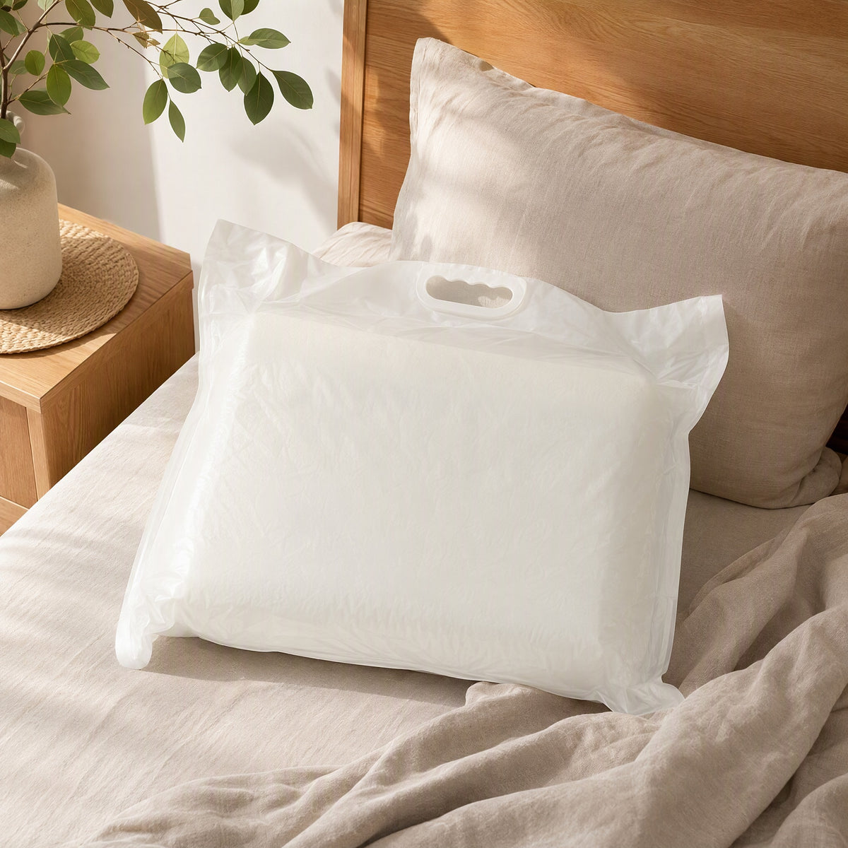Restloft™ Memory Foam Sleep Pillow in a calm home setting