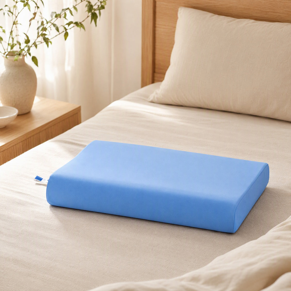 Foamcradle™ Memory Foam Pillow in a calm home setting