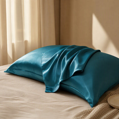 Silksoft™ Simulated Silk Pillowcase, styled close view
