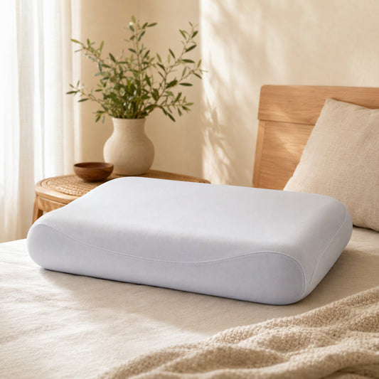 Necksoft™ Memory Foam Neck Support Pillow in a calm home setting